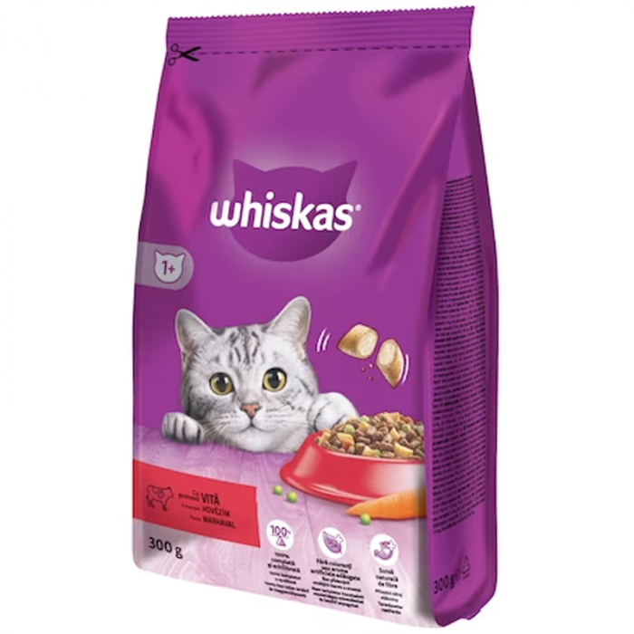 Hrana uscata pentru pisici Whiskas cu vita 300 gr [2]
