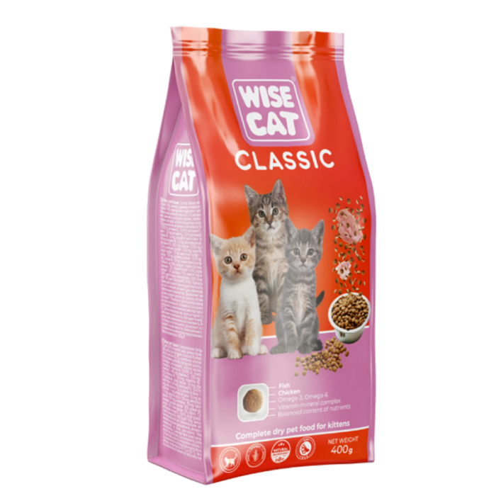 Hrana uscata pentru pisici Wise Classic Kitten 400 gr