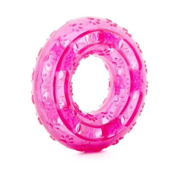 Jucarie pentru caini Inel TRP Roz 12 cm