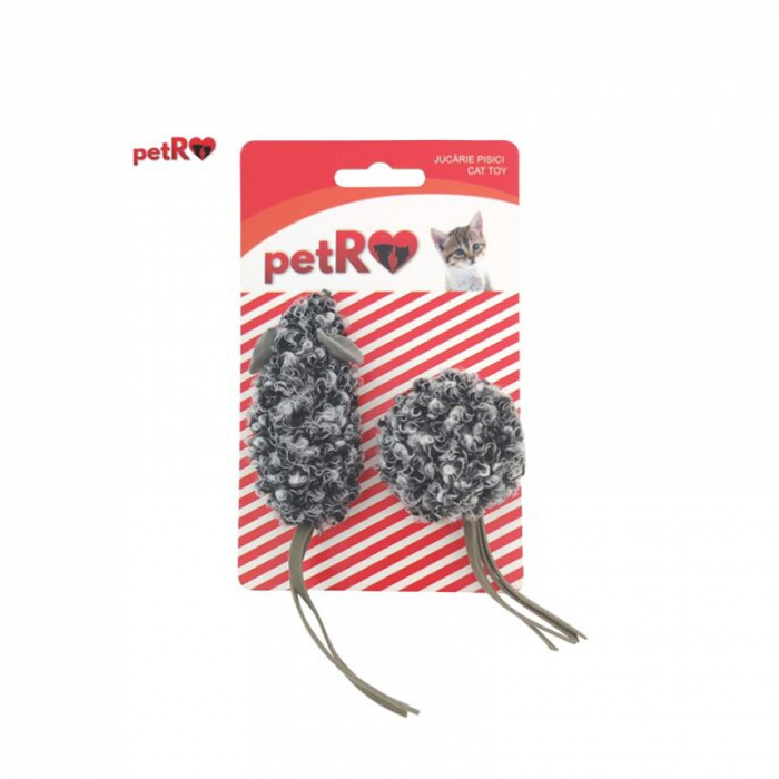 Jucarie pentru pisici Soarece  Minge Petro 2 buc   set