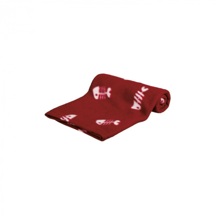 Patura Beany 100 x 70 cm bordo cu model peste
