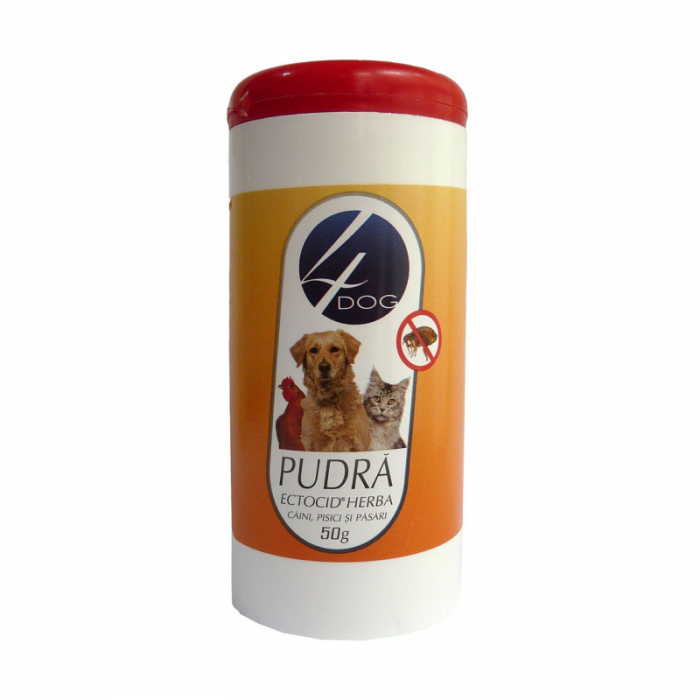 Pulbere antiparazitara Ectocid Herba 4Dog 50 gr