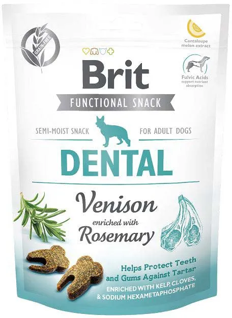 Recompense pentru caini Brit Snack Dental Venison 150 gr