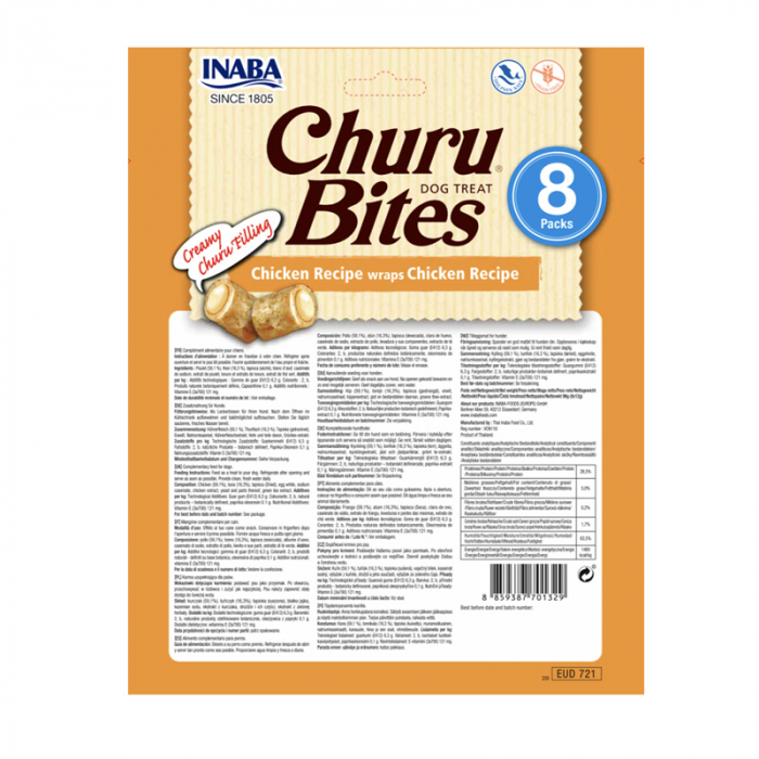 Recompense pentru caini Churu Bites cu pui 8 buc x 12 gr [2]
