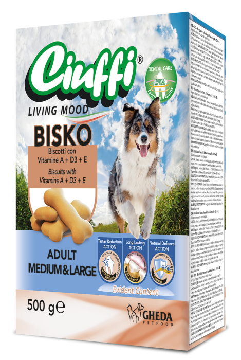 Recompense pentru caini Ciuffi Bisko 500 gr