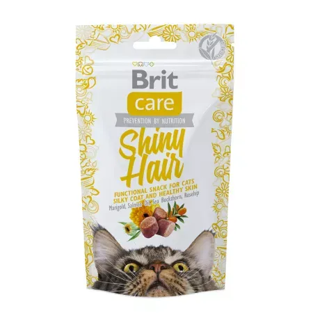 Recompense pentru pisici Brit Care Snack Shiny Hair 50 gr