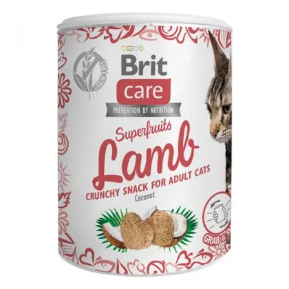 Recompense pentru pisici Brit Care Snack Superfruits cu miel 100 gr