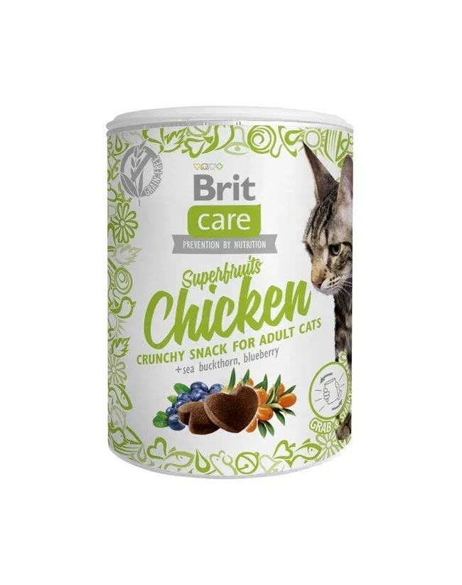 Recompense pentru pisici Brit Care Snack Superfruits cu pui 100 gr