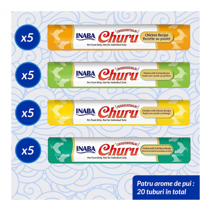 Recompense pentru pisici Churu cu pui 20 tubes [2]