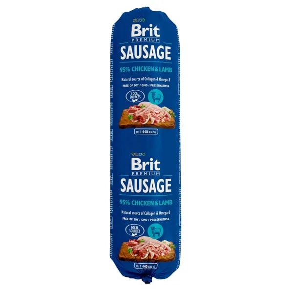 Salam pentru caini Brit cu pui  miel 800 gr