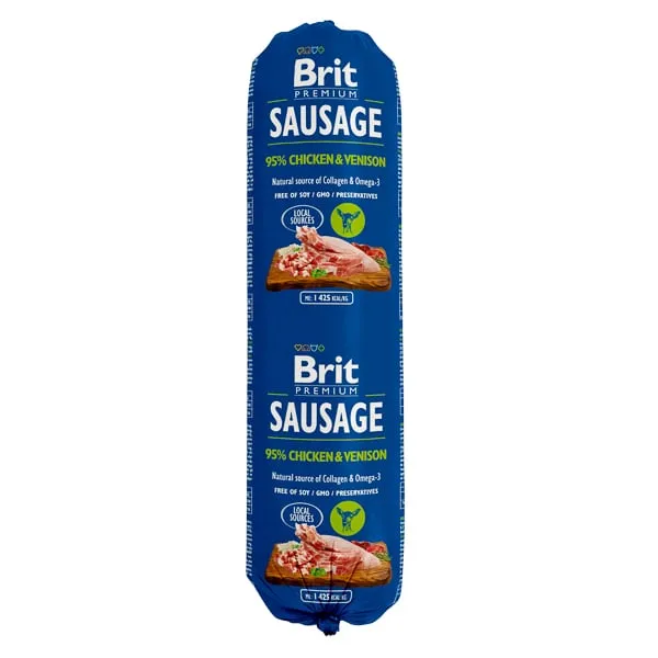 Salam pentru caini Brit cu pui  vanat 800 gr