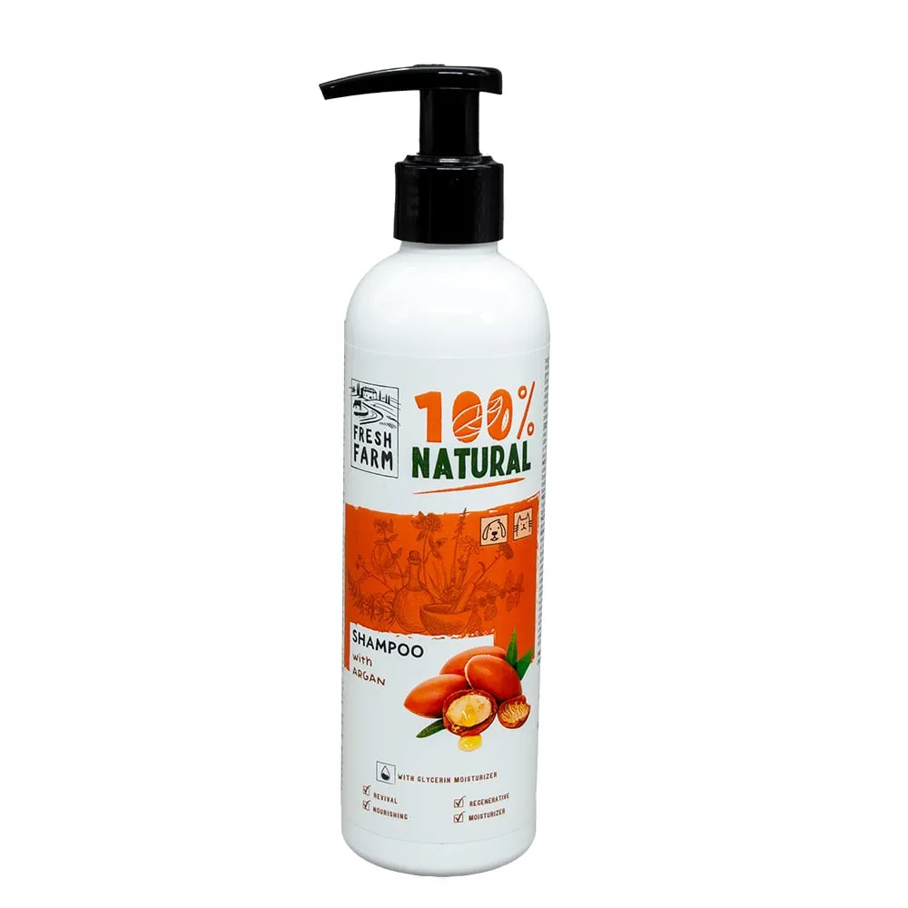 Sampon pentru caini  pisici Fresh Farm cu ulei de argan 250 ml