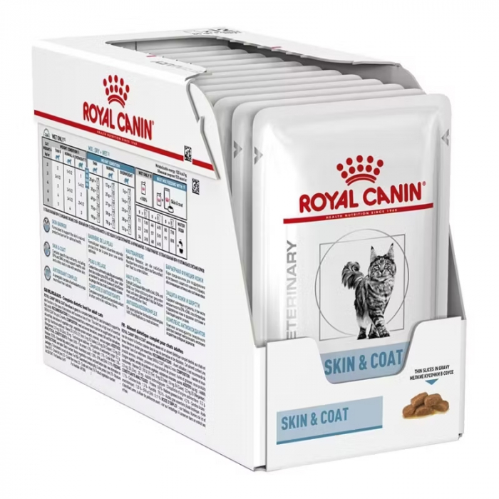Set 12 buc x 85 gr Hrana dietetica pentru pisici Royal Canin Skin  Coat