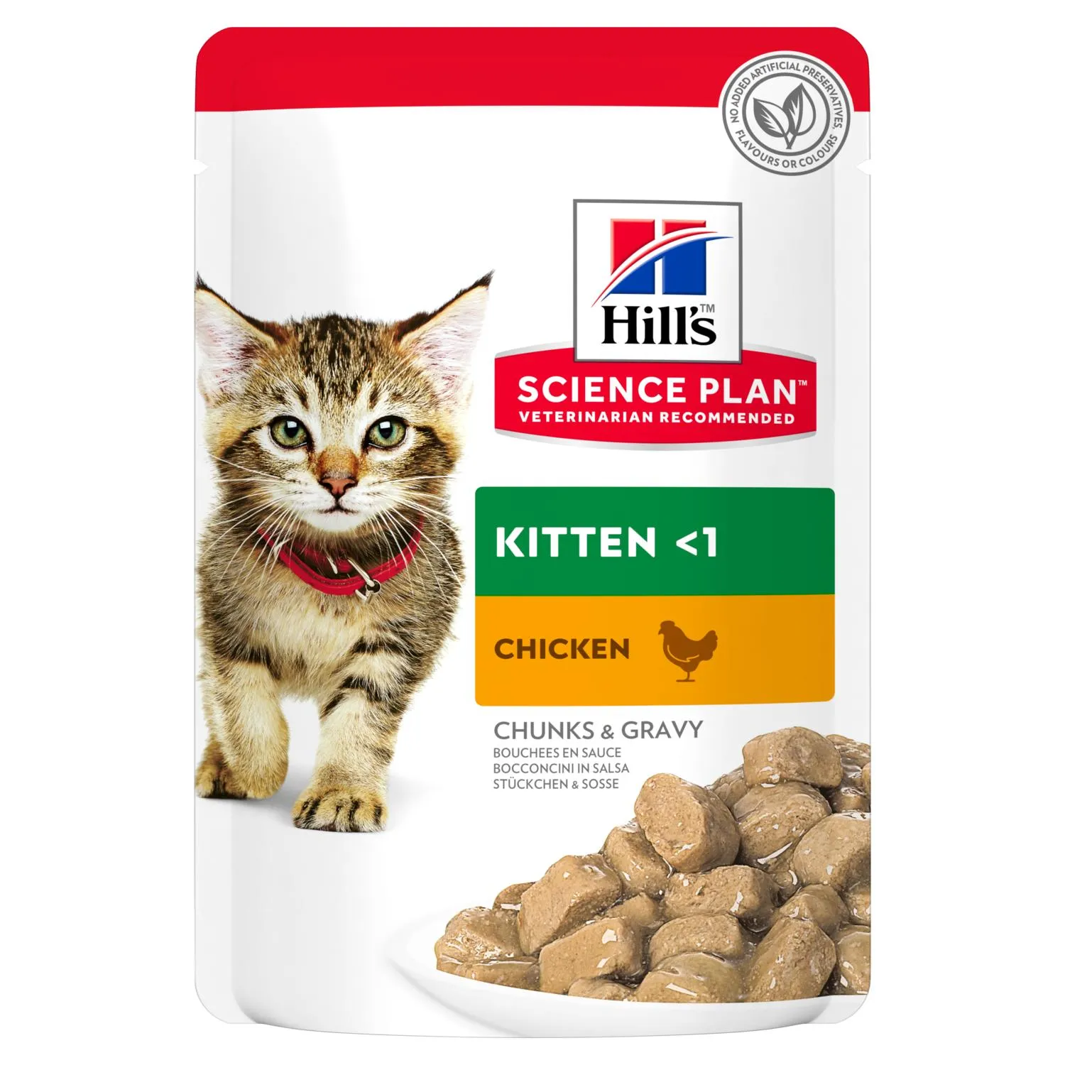 Set 12 buc x 85 gr Hrana umeda pentru pisici Hill's SP Kitten cu curcan & pui [3]