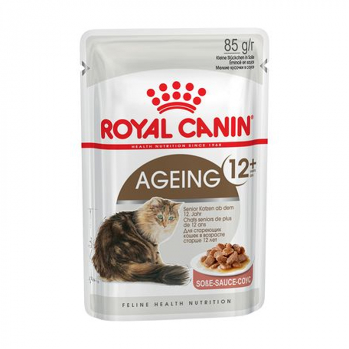 Set 12 buc x 85 gr Hrana umeda pentru pisici Royal Canin Ageing +12 in sos [2]