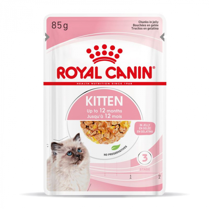 Set 12 buc x 85 gr Hrana umeda pentru pisici Royal Canin Kitten in Jelly [2]