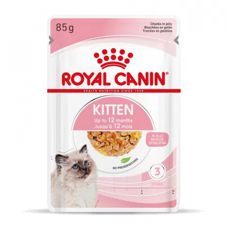 Set 12 buc x 85 gr Hrana umeda pentru pisici Royal Canin Kitten Jelly [2]