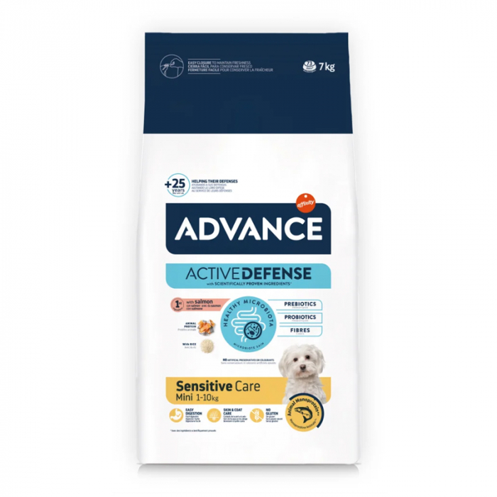 Oferta 2 saci x 7 kg Hrana uscata pentru caini Advance Sensitive Mini Adult cu somon [2]