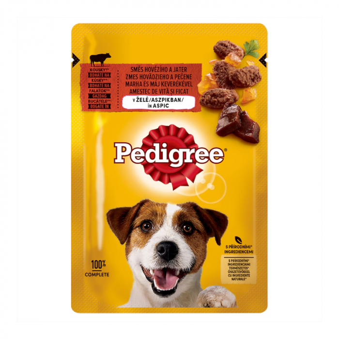 Set 24 buc x 100 gr Hrana umeda pentru caini Pedigree Adult cu vita & ficat [2]