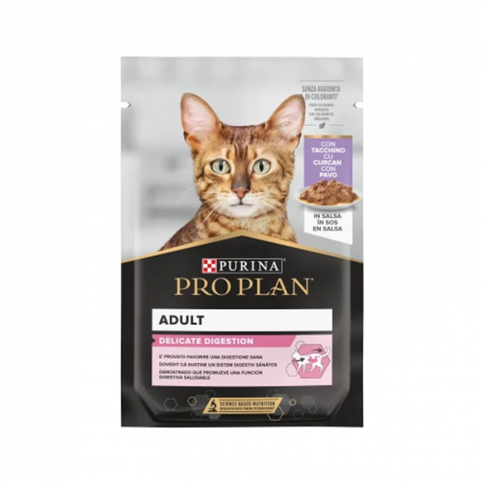 Set 26 buc x 85 gr Hrana umeda pentru pisici Pro Plan Delicate Nutrisavour cu curcan in sos [2]
