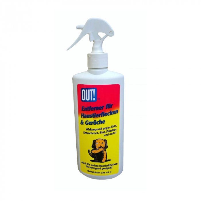 Solutie anti pete si anti mirosuri pentru caini Out 235 ml