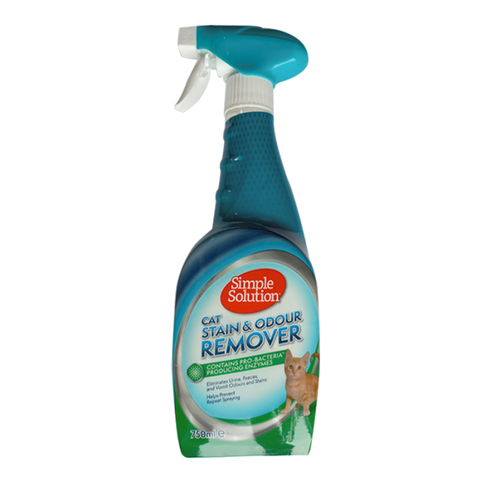 Solutie anti pete si anti mirosuri pentru pisici Simple Solution 750 ml