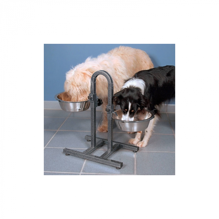 Stativ reglabil cu 2 castroane din inox 2 x 2,8 L/24 cm [2]