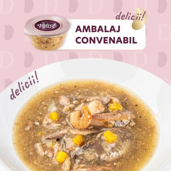 Supa pentru pisici Delickcious cu sardine, creveti & dovleac 80 gr [2]
