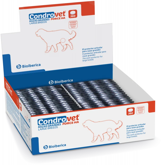 Supliment articular pentru caini Condrovet Force HA Large Breeds 360 cpr cutie