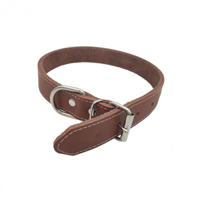 Zgarda din piele pentru caini de talie medie Nr.4 Petro 2,9 x 60 cm