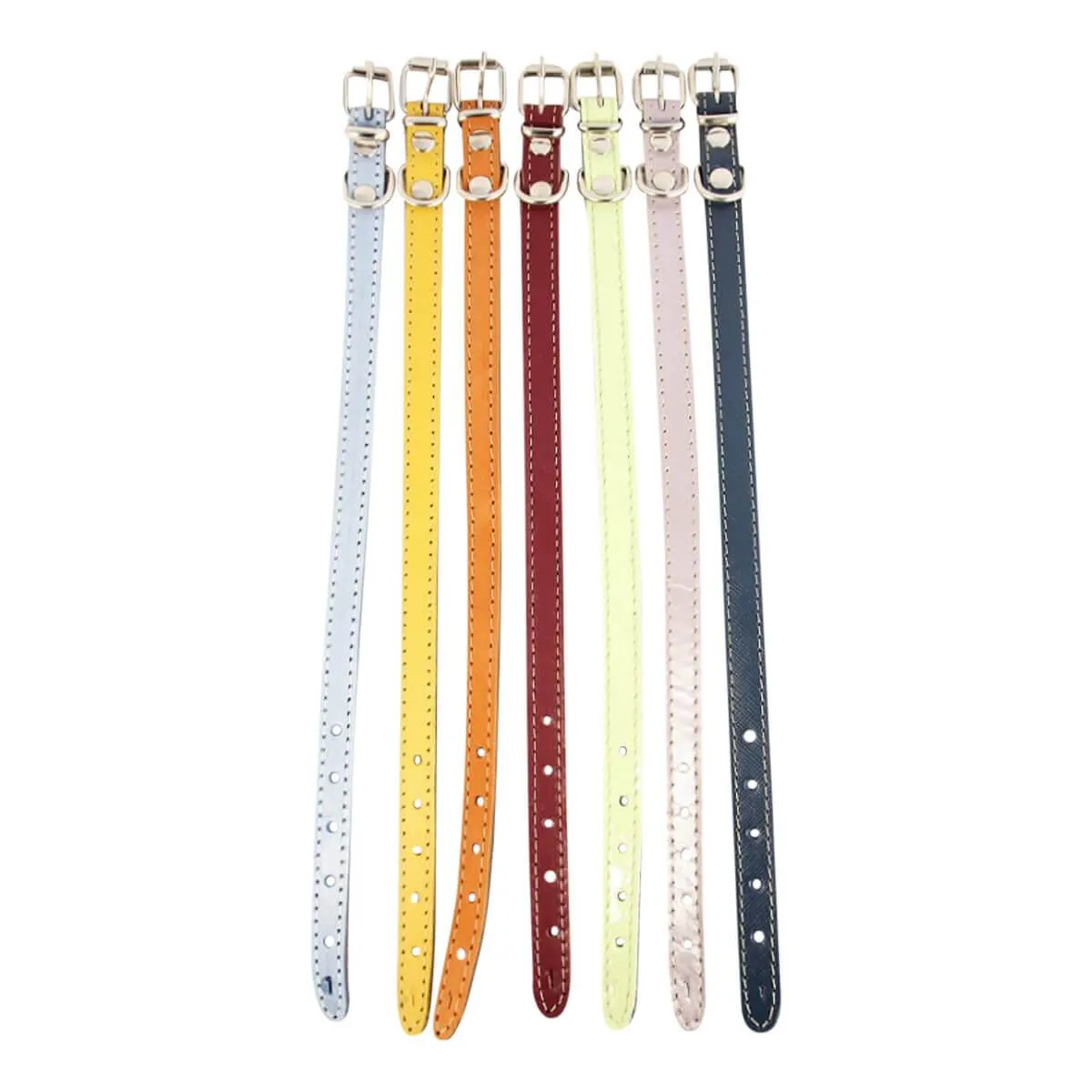 Zgarda din piele pentru caini Nr.1 Petro Color 1,5 x 35 cm