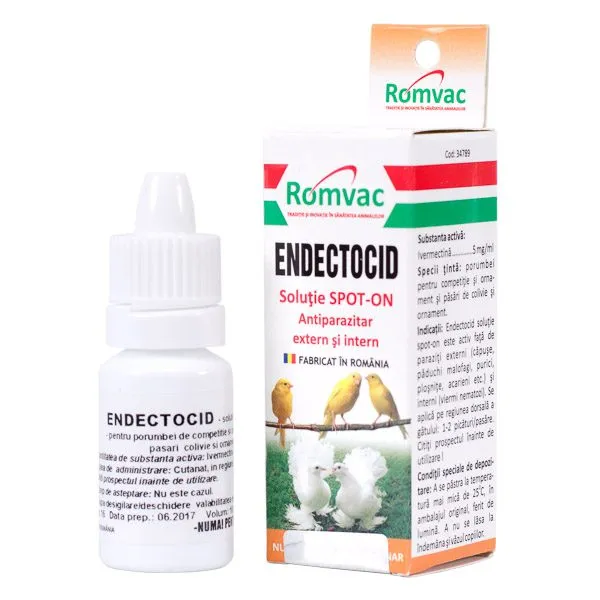 Suplimente & Vitamine - Antiparazitar Endectocid Spot On pentru porumbei & pasari de colivie 10 ml