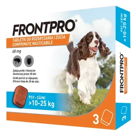 Farmacie - Antiparazitar extern pentru caini >10 - 25 kg Frontpro x 3 tablete