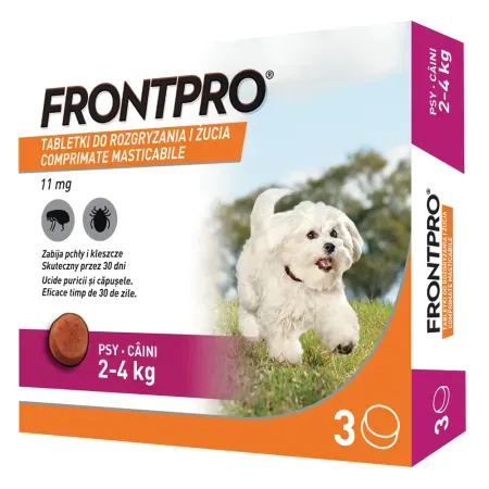 Farmacie - Antiparazitar extern pentru caini 2 - 4 kg Frontpro x 3 tablete