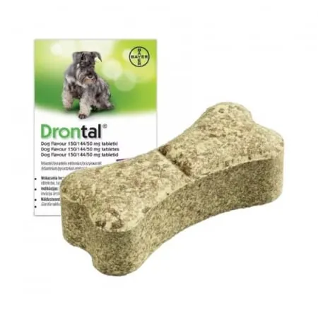 Antiparazitare - Antiparazitar intern pentru caini Drontal 1 tableta