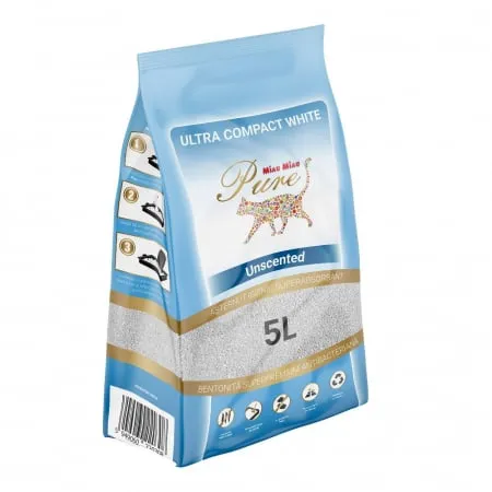 Pisici - Asternut igienic pentru pisici Miau Miau Pure Unscented 5L