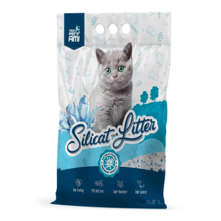 Ingrijire pisici - Asternut igienic pentru pisici Mon Petit Ami Silicat Antibacterian 3,8L