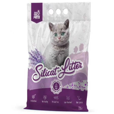 Ingrijire pisici - Asternut igienic pentru pisici Mon Petit Ami Silicat Lavanda 7,6L
