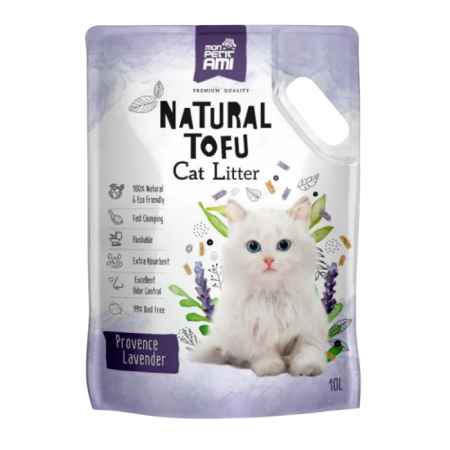 Asternut igienic pentru pisici Mon Petit Ami Tofu cu Lavanda 10L