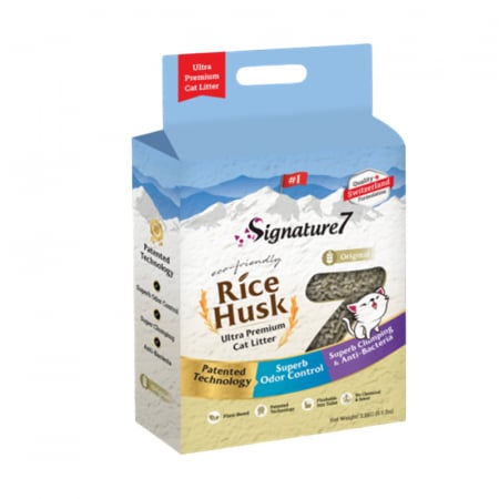 Ingrijire pisici - Asternut igienic pentru pisici Signature7 Original Rice Husk 7L
