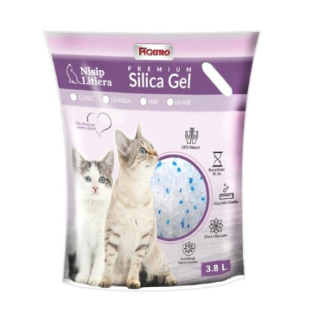 Noutati - Asternut igienic pentru pisici Silicat Gel Figaro Classic 3,8L