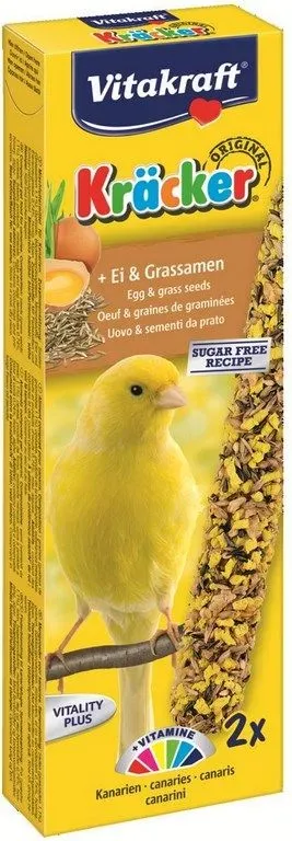 Pasari - Batoane pentru canari Vitakraft cu ou & seminte 2 buc