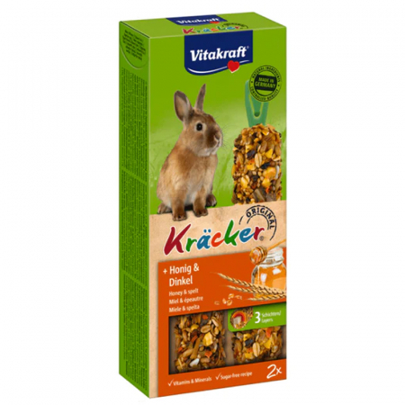 Batoane rozatoare - Batoane pentru iepuri cu miere & grau Vitakraft 112 gr