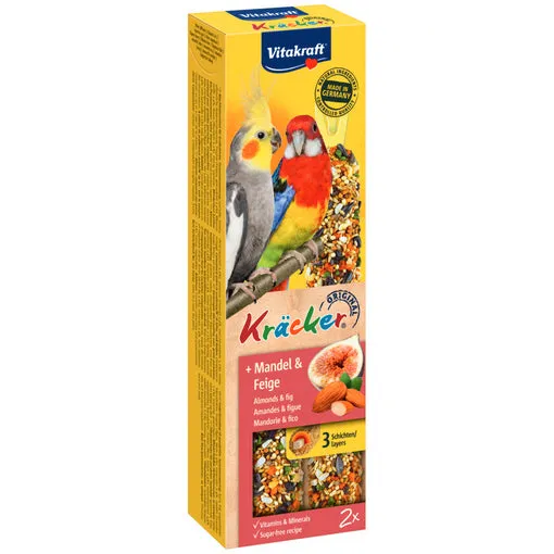 Batoane pasari - Batoane pentru nimfe Vitakraft cu migdale & smochine 2 buc