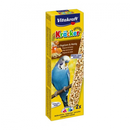 Batoane pasari - Batoane pentru perusi Vitakraft cu popcorn & miere 2 buc