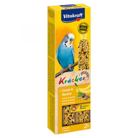 Batoane pasari - Batoane pentru perusi Vitakraft cu banane 2 buc