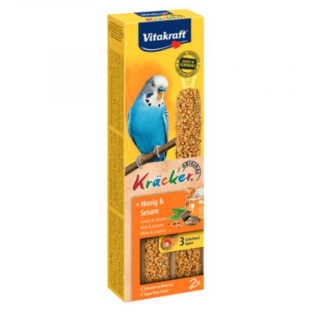 Batoane pasari - Batoane pentru perusi Vitakraft cu miere & susan 2 buc