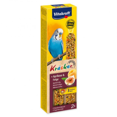 Batoane pasari - Batoane pentru perusi Vitakraft cu caise & smochine 2 buc