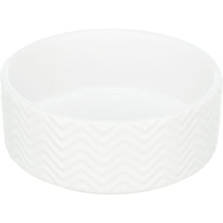 Castroane & boluri - Castron ceramic pentru caini & pisici Trixie Alb 0,4 l / 13 cm