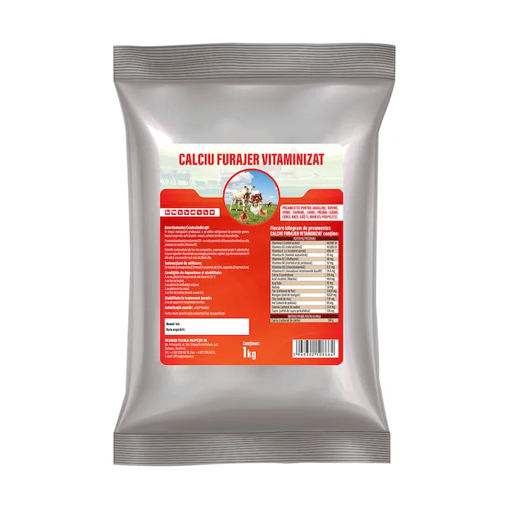 Animale de curte - Calciu furajer vitaminizat 1 kg